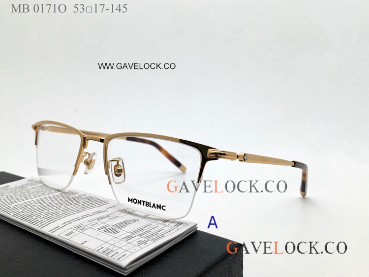 High-grade Montblanc 0171O Eyeglass Gold Rrown Eyewear